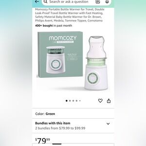 Momcozy Portable Bottle Warmer - Green